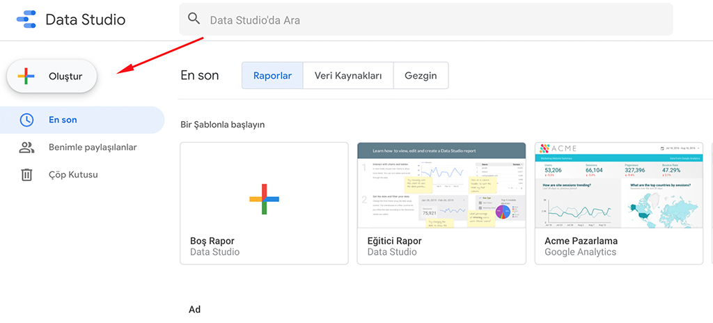 Google Data Studio Nasıl Kullanılır